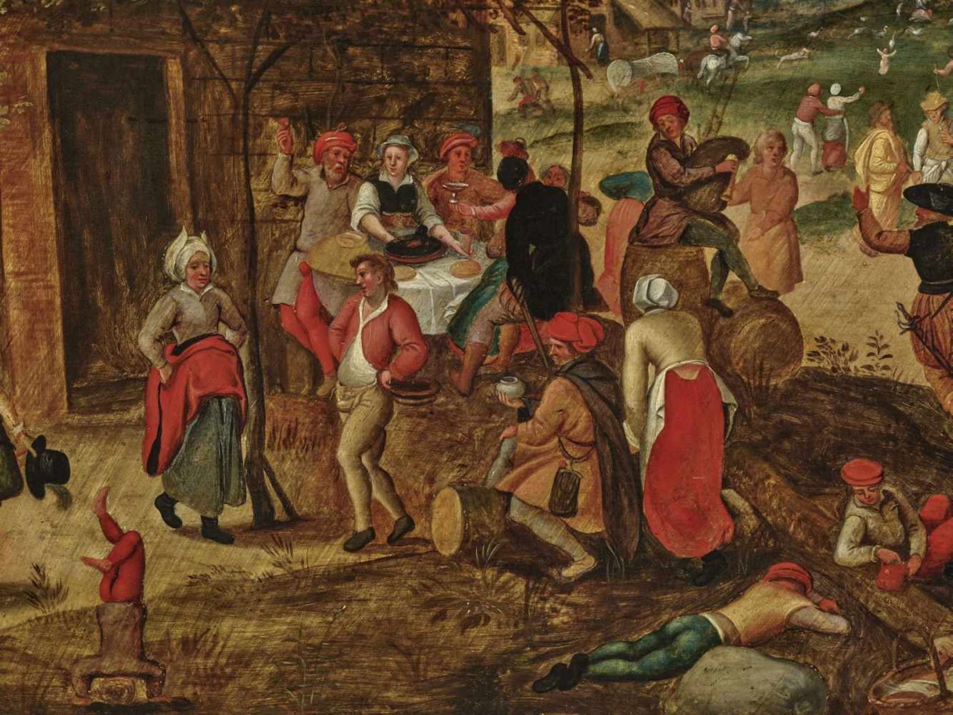 Attributed to Peeter Baltens, 1527/28 - Antwerp - 1584Village Fair Left (on the tree trunk), - Bild 3 aus 7