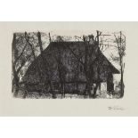 Wilhelm LeiblFarmhouse Signed lower right. Etching on vellum (Billeter 18, I). 24.6 x 31.7 cm.