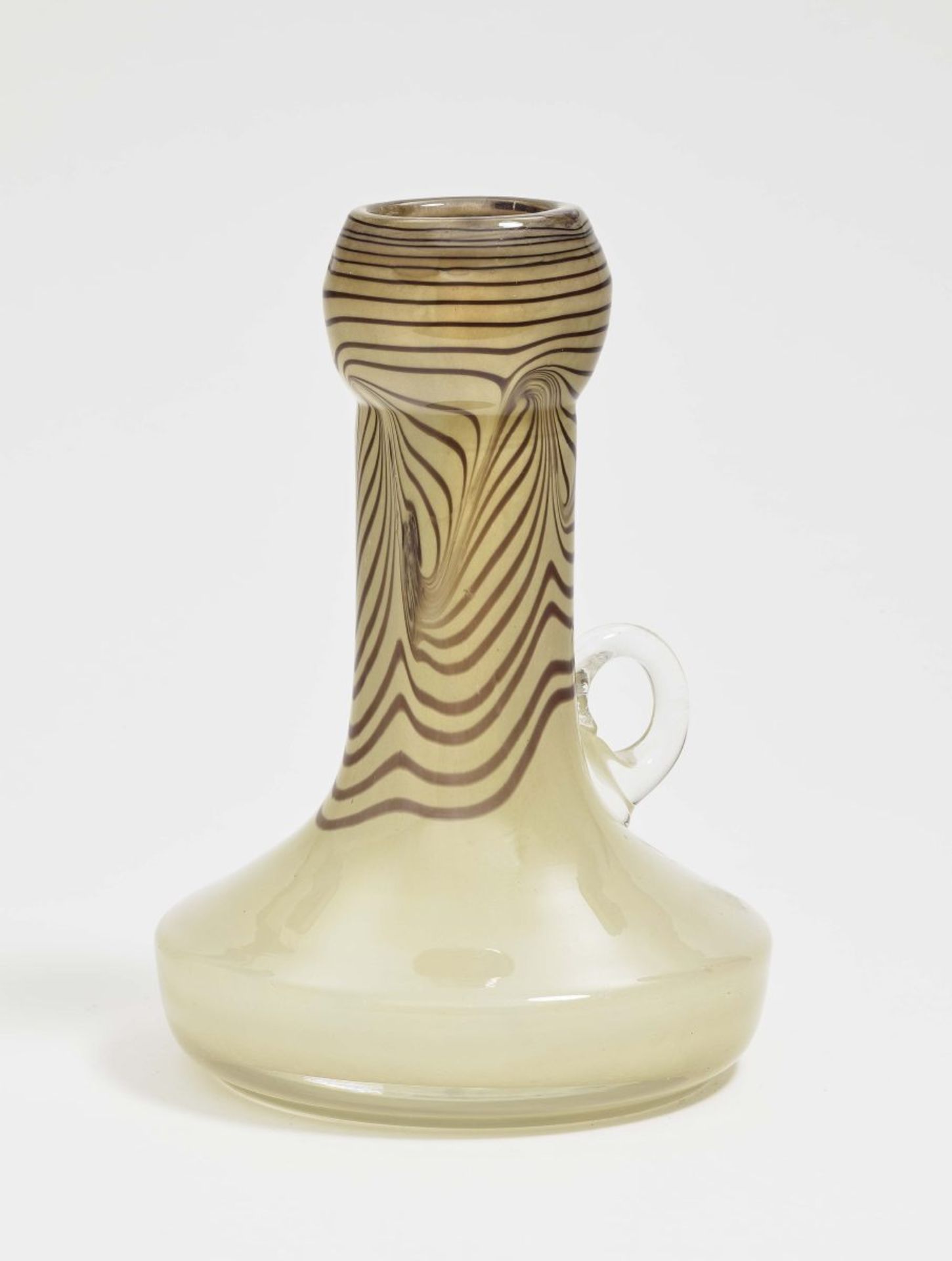 A JugErwin Eisch, Frauenau, circa 1975/80 Glass, white melting. Base inscribed Eisch. Height 21 cm.