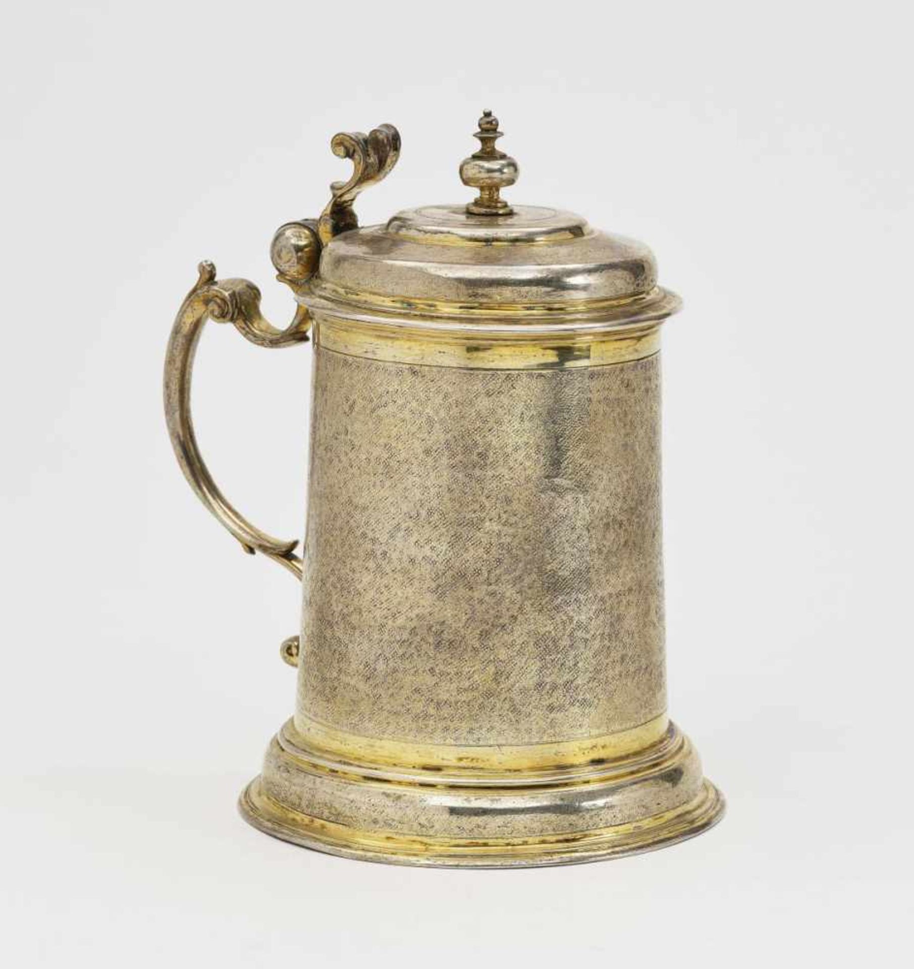 A Silver TankardAugsburg, 1632 - 1635, probably Lukas Neusser Silver, gold-plated. Tapering