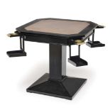 A games tableThonet, Vienna, 1905/1910 Oak, black stained. Brass inlays. Removable felt sheet, brass