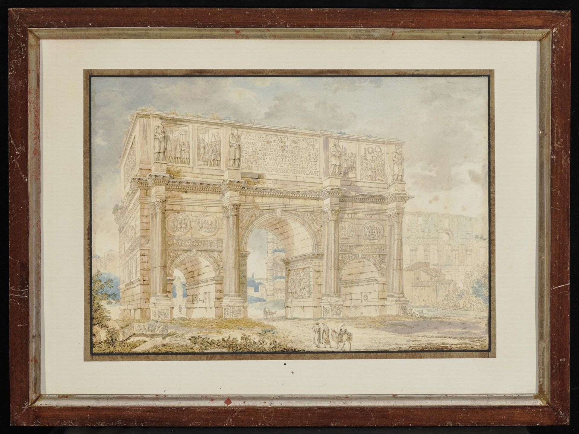 Kaisermann, FranzRoman Views: Colosseum - Arch of Constantine Two watercolours. Each signed '' - Bild 3 aus 4