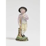 Gardener BoyHöchst, circa 1770- 1780, model probably by Johann Peter Melchior Porcelain.