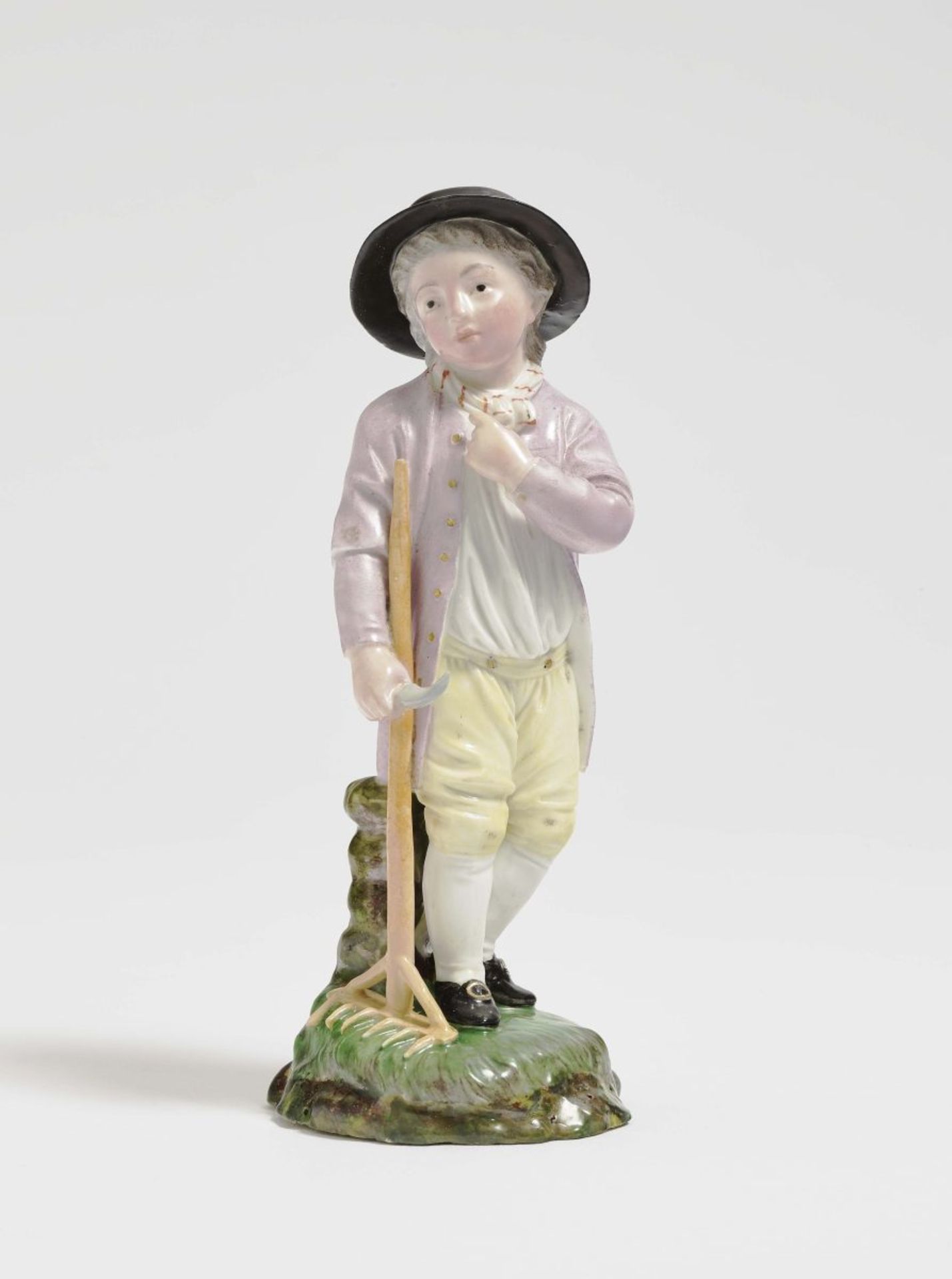 Gardener BoyHöchst, circa 1770- 1780, model probably by Johann Peter Melchior Porcelain.