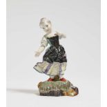 Girl with Fluttering DressHöchst, circa 1770, model by Johann Peter Melchior Porcelain. Impressed