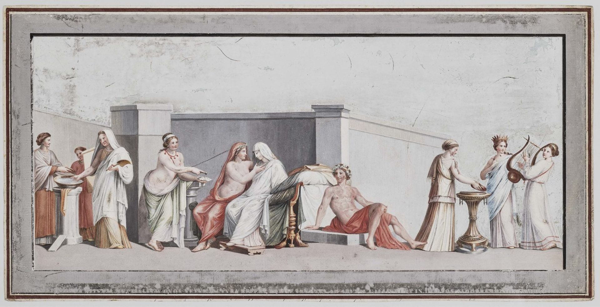 Testa, AngeloThe Aldobrandini Wedding - The Wedding of Penelope and Odysseus Two gouache copper - Bild 2 aus 4