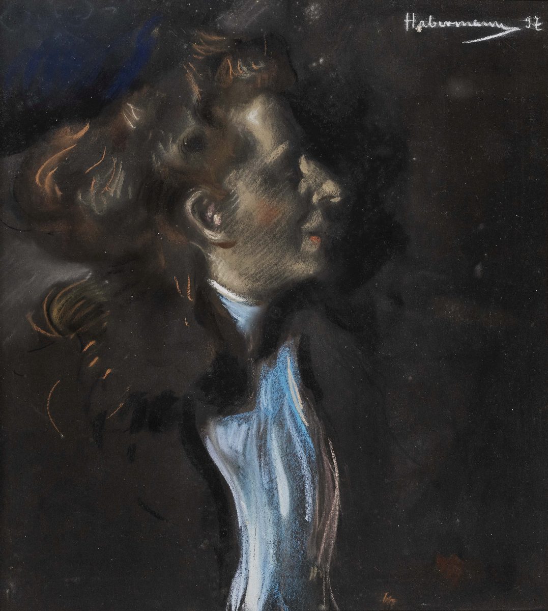 Habermann, Hugo vonPortrait of a Lady Signed upper right and dated (18)97. Pastel. Image size: 52