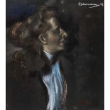 Habermann, Hugo vonPortrait of a Lady Signed upper right and dated (18)97. Pastel. Image size: 52