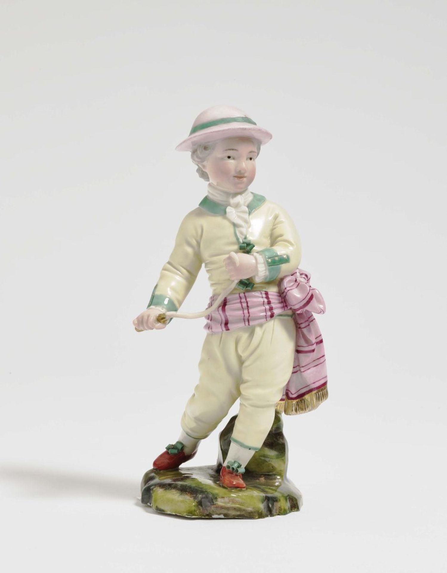 Boy with Hunting WhipHöchst, circa 1775, model by Johann Peter Melchior Porcelain. Polychrome and