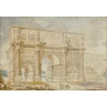 Kaisermann, FranzRoman Views: Colosseum - Arch of Constantine Two watercolours. Each signed ''