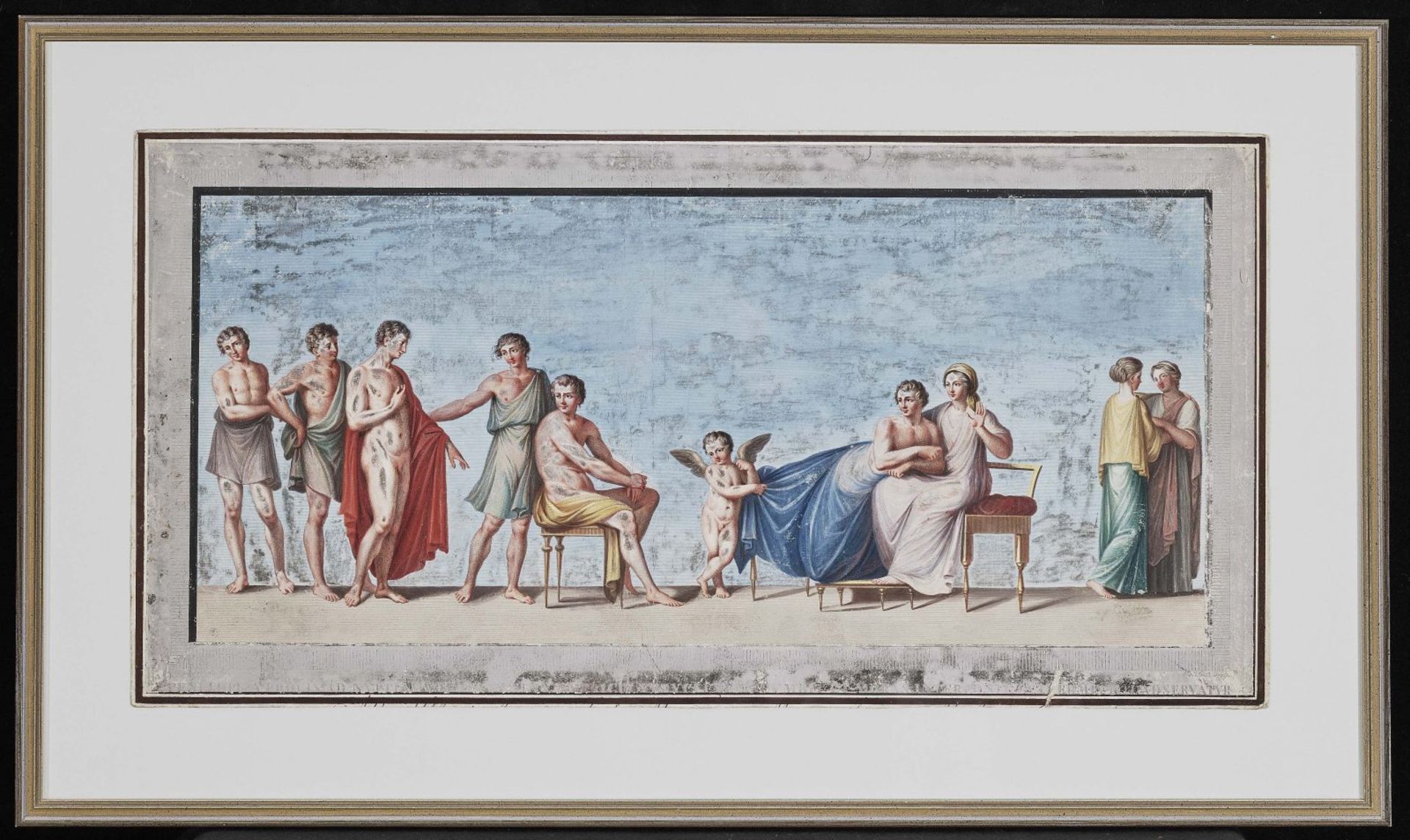Testa, AngeloThe Aldobrandini Wedding - The Wedding of Penelope and Odysseus Two gouache copper - Bild 3 aus 4