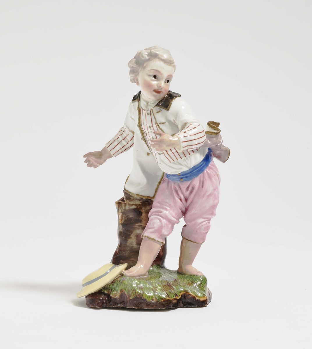 Barefoot BoyHöchst, circa 1780, model by Johann Peter Melchior Porcelain. Polychrome and gold