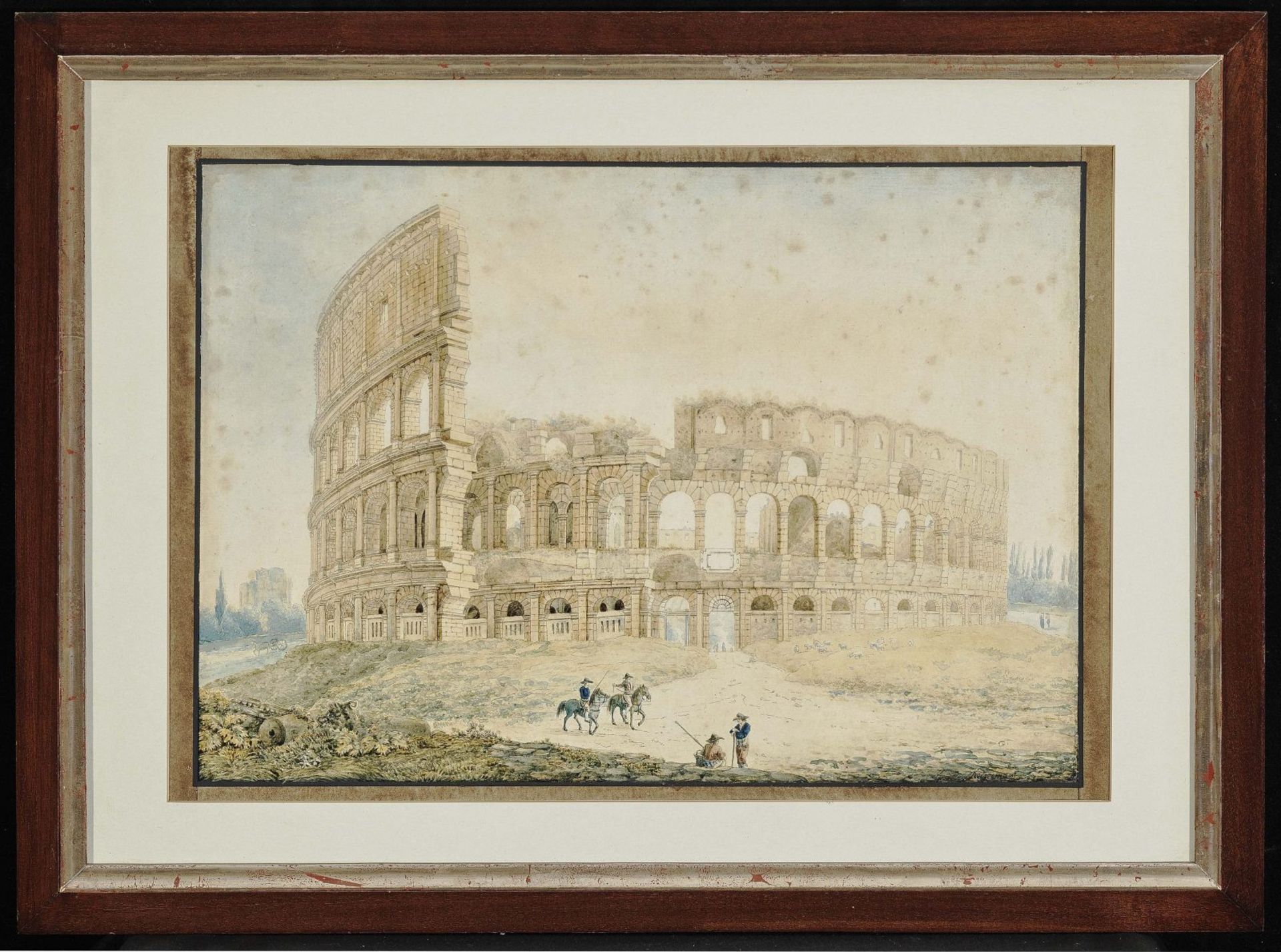 Kaisermann, FranzRoman Views: Colosseum - Arch of Constantine Two watercolours. Each signed '' - Bild 4 aus 4