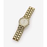 A Diamond set Lady's WristwatchBienne, Switzerland, 1980s, OMEGA, DE VILLE, Ref: 895 7003 14K yellow