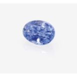 A Sapphire1 Ceylon-cut sapphire of 9.832 carats, beautiful, bright, light blue. Ceylon. Circa 14 x