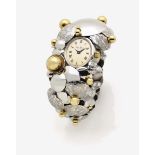 A Lady's Bracelet WatchSwitzerland, GILBERT ALBERT and BUECHE-GIROD 18K white and yellow gold (