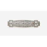 A Diamond BroochGermany, circa 1915 Platinum, tested. Circa 59 diamonds in various old-cuts,