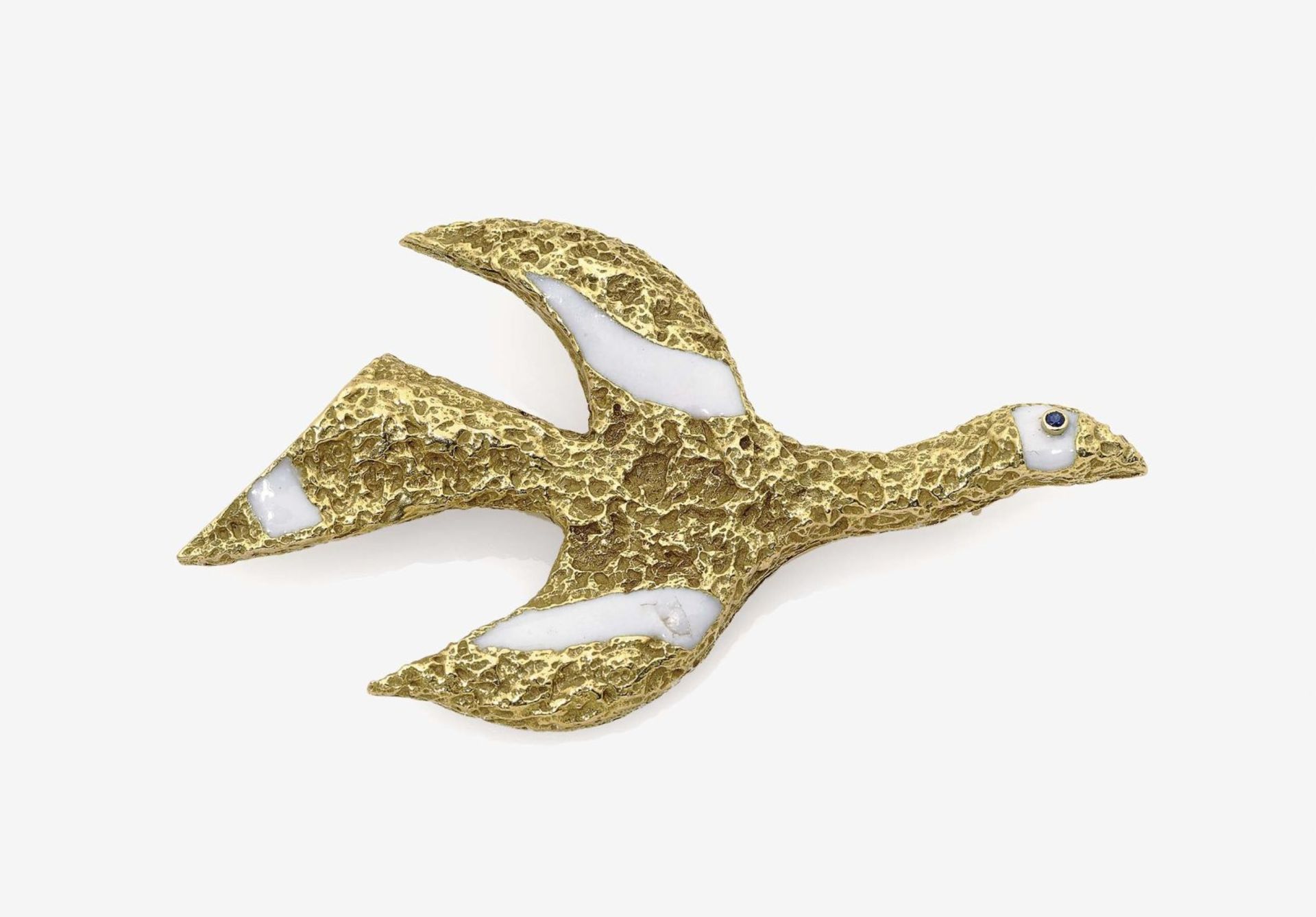 A BroochParis, GEORGES BRAQUE, TITHONOS 18K gold (750/-), stamped. Inscribed Bijoux de Braque