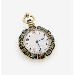 An Enamel Decorated Lady's Pocket WatchFrance, circa 1840 18K gold (750/-), tested. Various