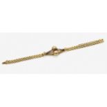 A Bracelet with DiamondsGermany, circa 1910 14K yellow gold (585/-), stamped. 4 old-brilliant-cut