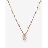 A Light Brown Diamond Pendant NecklaceGermany, circa 2015 18K rose gold (750/-), stamped. 1 pear-