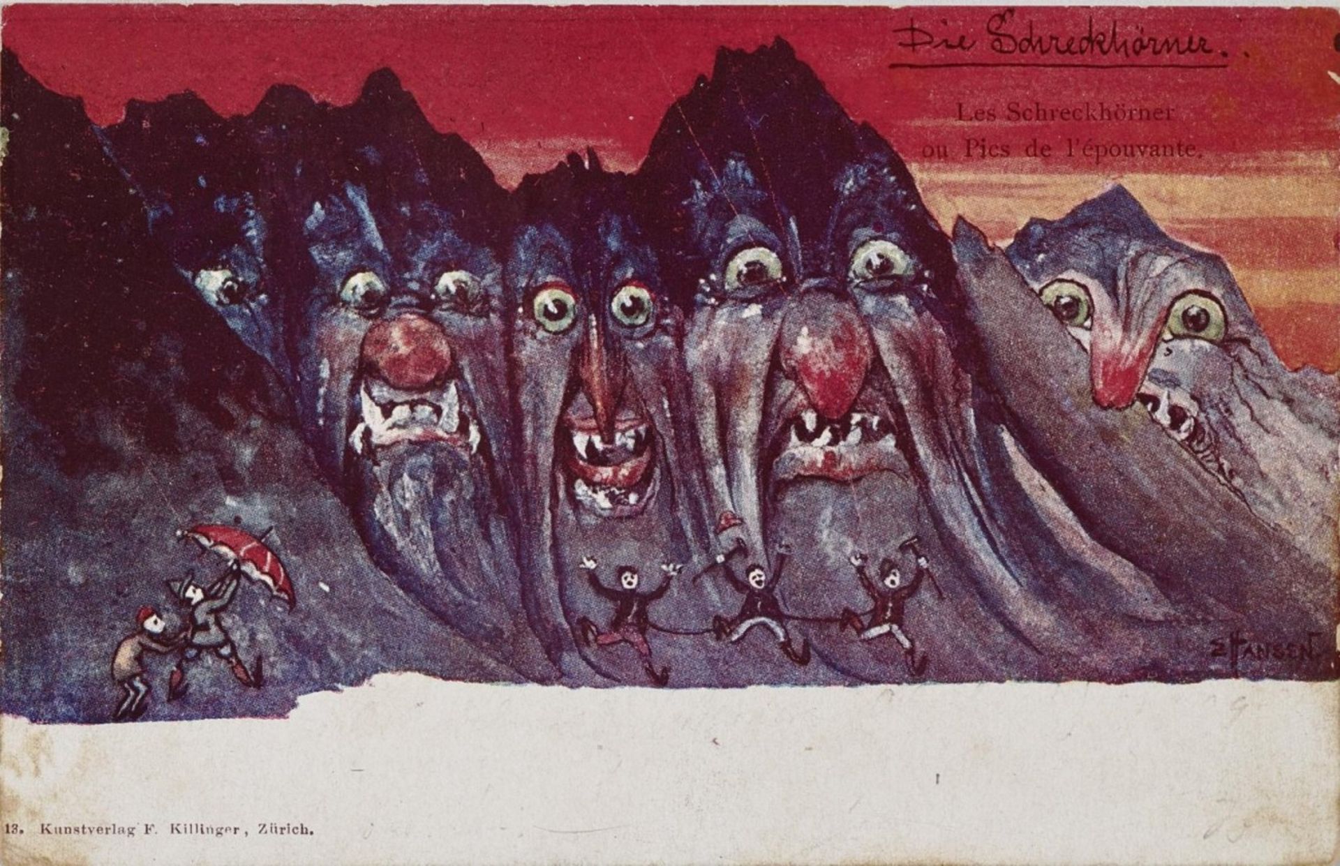 Nolde, EmilSeries of 110 Mountain Postcards in 30 Motives. Circa 1896/1898 110 coloured cliché - Bild 9 aus 27