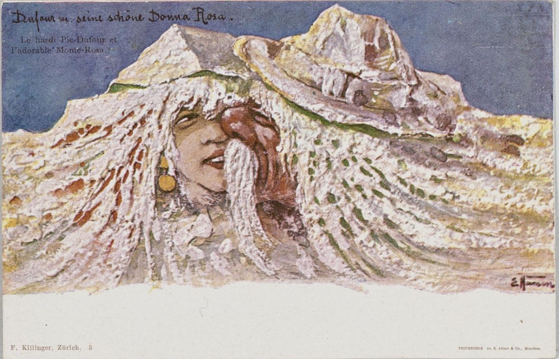 Nolde, EmilSeries of 110 Mountain Postcards in 30 Motives. Circa 1896/1898 110 coloured cliché - Bild 22 aus 27