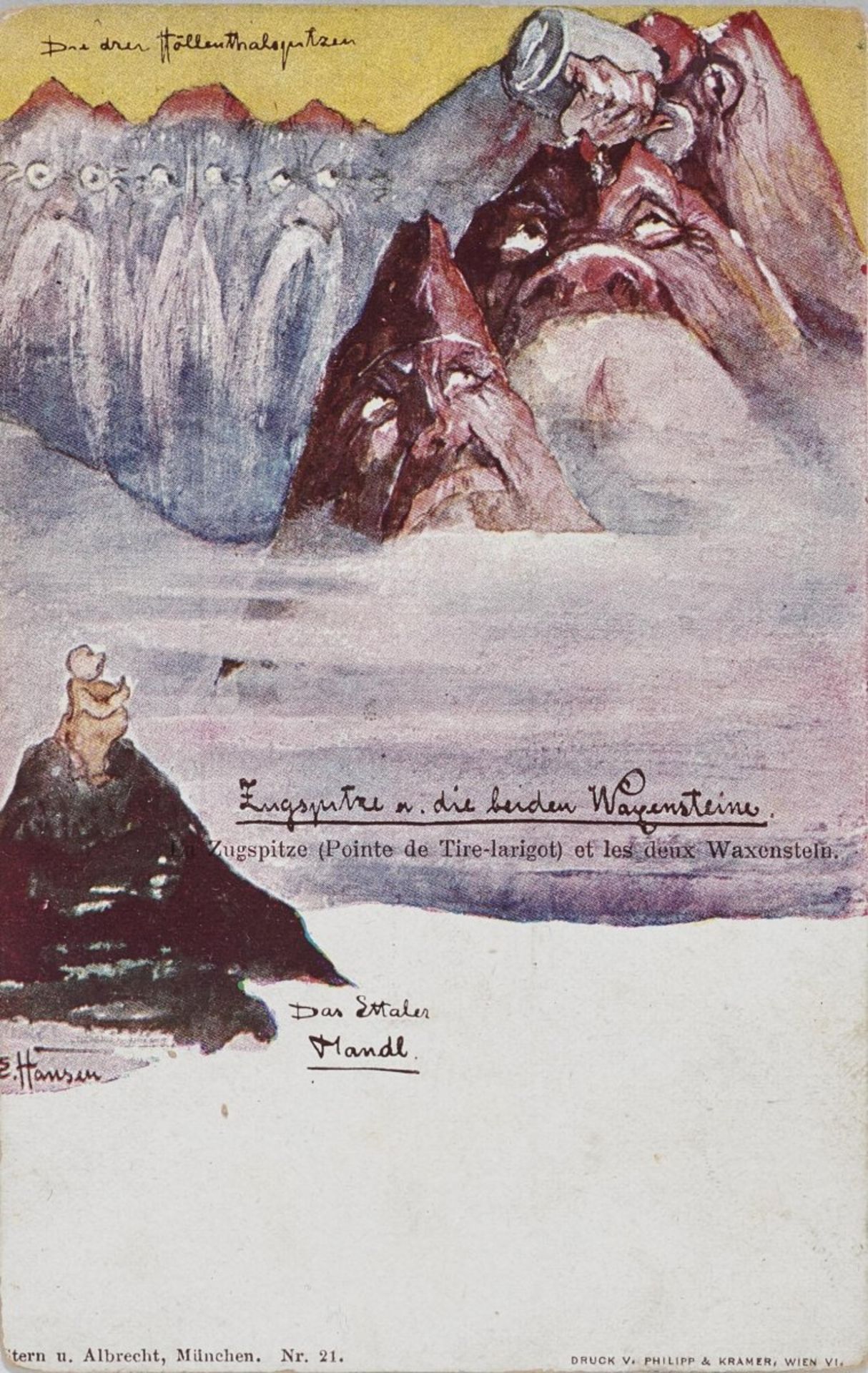 Nolde, EmilSeries of 110 Mountain Postcards in 30 Motives. Circa 1896/1898 110 coloured cliché - Bild 19 aus 27