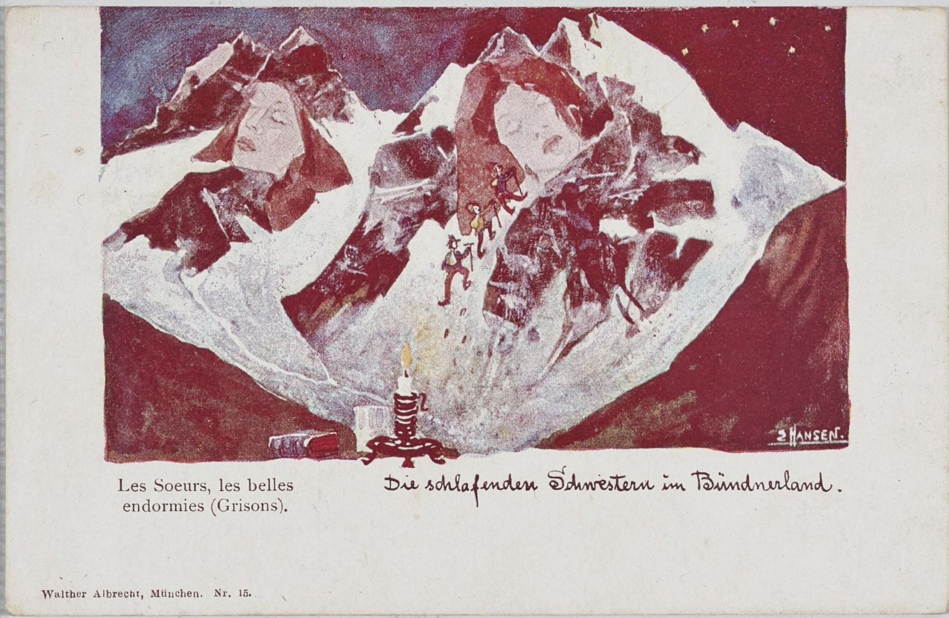 Nolde, EmilSeries of 110 Mountain Postcards in 30 Motives. Circa 1896/1898 110 coloured cliché - Bild 26 aus 27