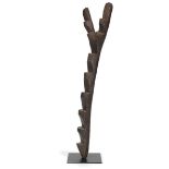 Dogon, MaliTree Ladder. Wood with dark brown patina. Metal pedestal plate. Height 250 cm.DOGON, MALI