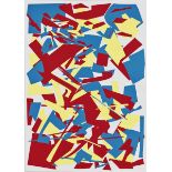 Knoebel, ImiRed-Yellow-Blue Knife Cuts. 1993 3 colour serigraphs on vellum cardboard 93 x 65 cm each