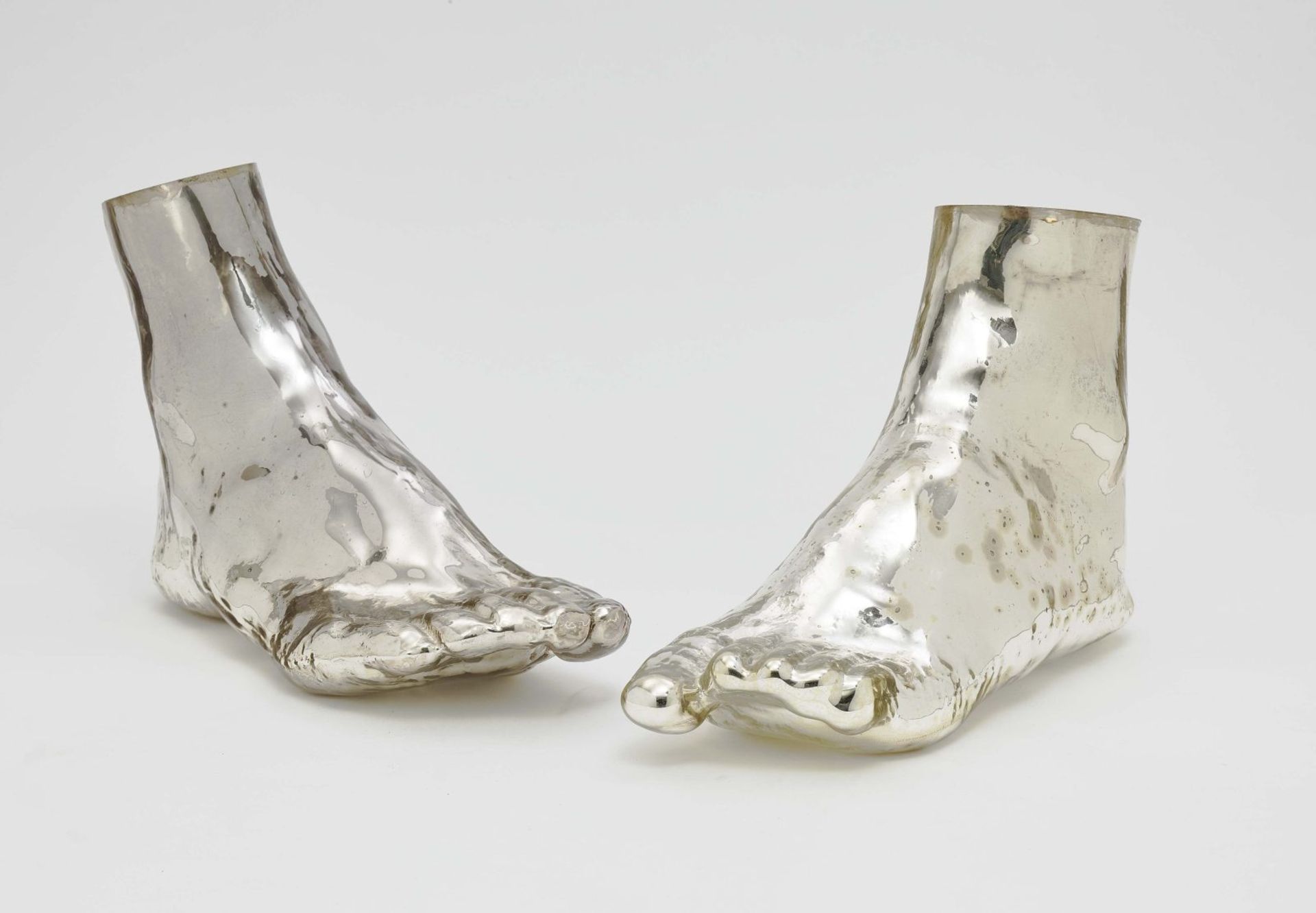Wynne, RobFeet. 1998 Hand-blown glass, mirrored with steam (Unique) approximately 18.5 x 26 x 10