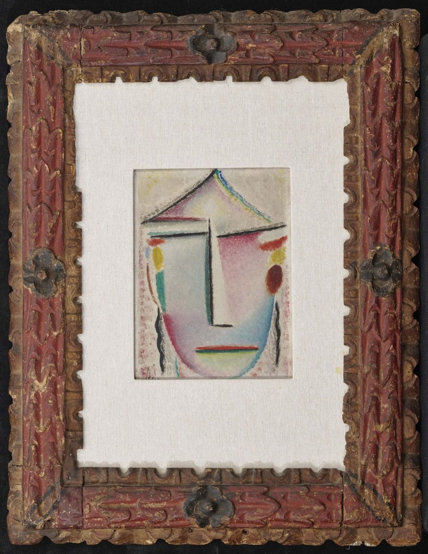 Jawlensky, Alexej vonSaviour's Face. 1919/20 Oil over pencil on panel 21 x 16 cm Monogrammed AJ - Bild 2 aus 3