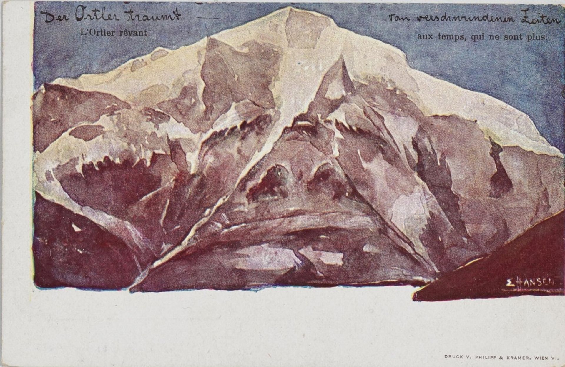 Nolde, EmilSeries of 110 Mountain Postcards in 30 Motives. Circa 1896/1898 110 coloured cliché - Bild 27 aus 27