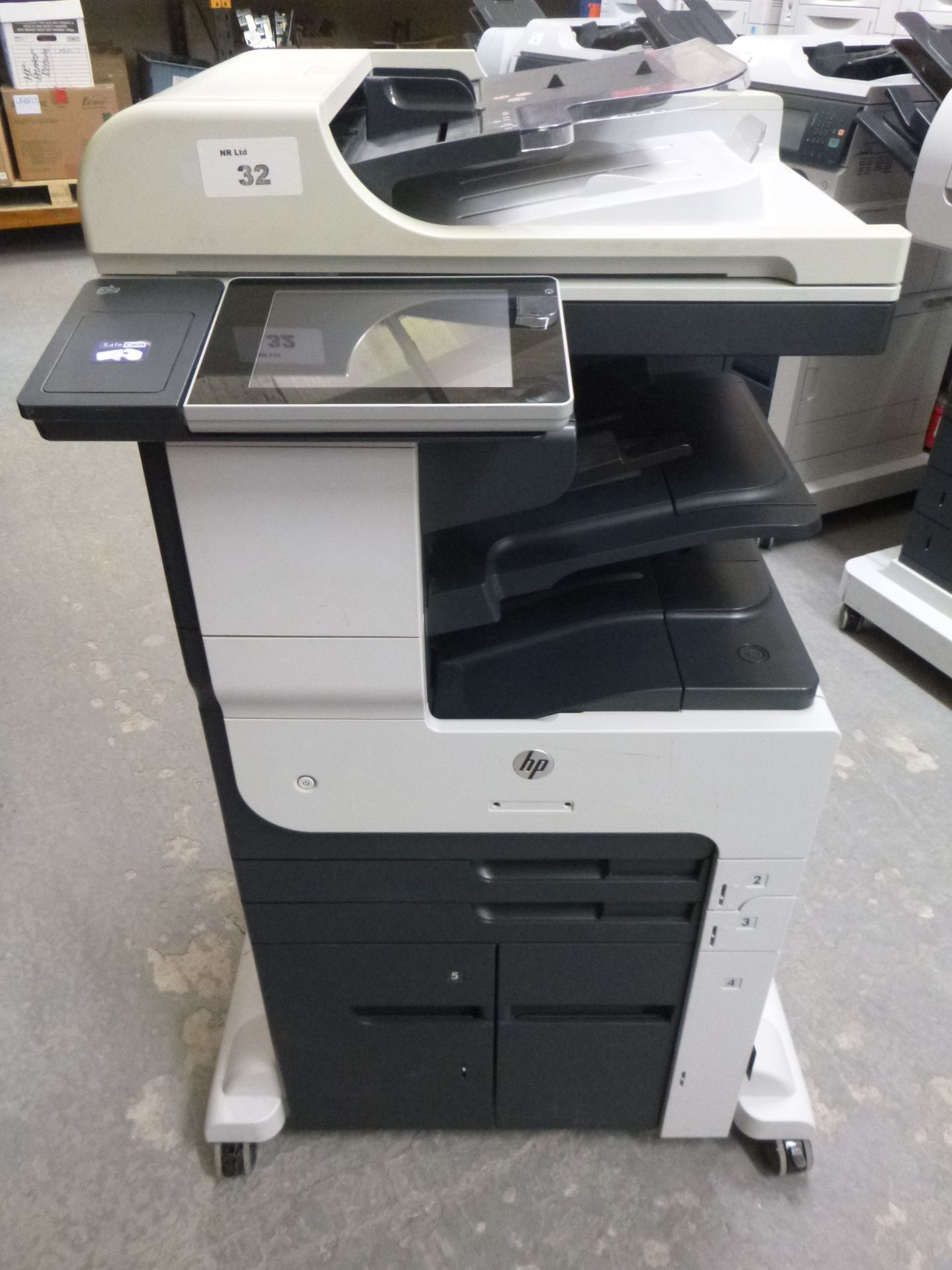 HP LASERJET M725z+ MFP. PRINTER/SCAN/COPY/FAX 40PPM. 1200 X 1200DPI. WITH TEST PRINT. P/N CF069A