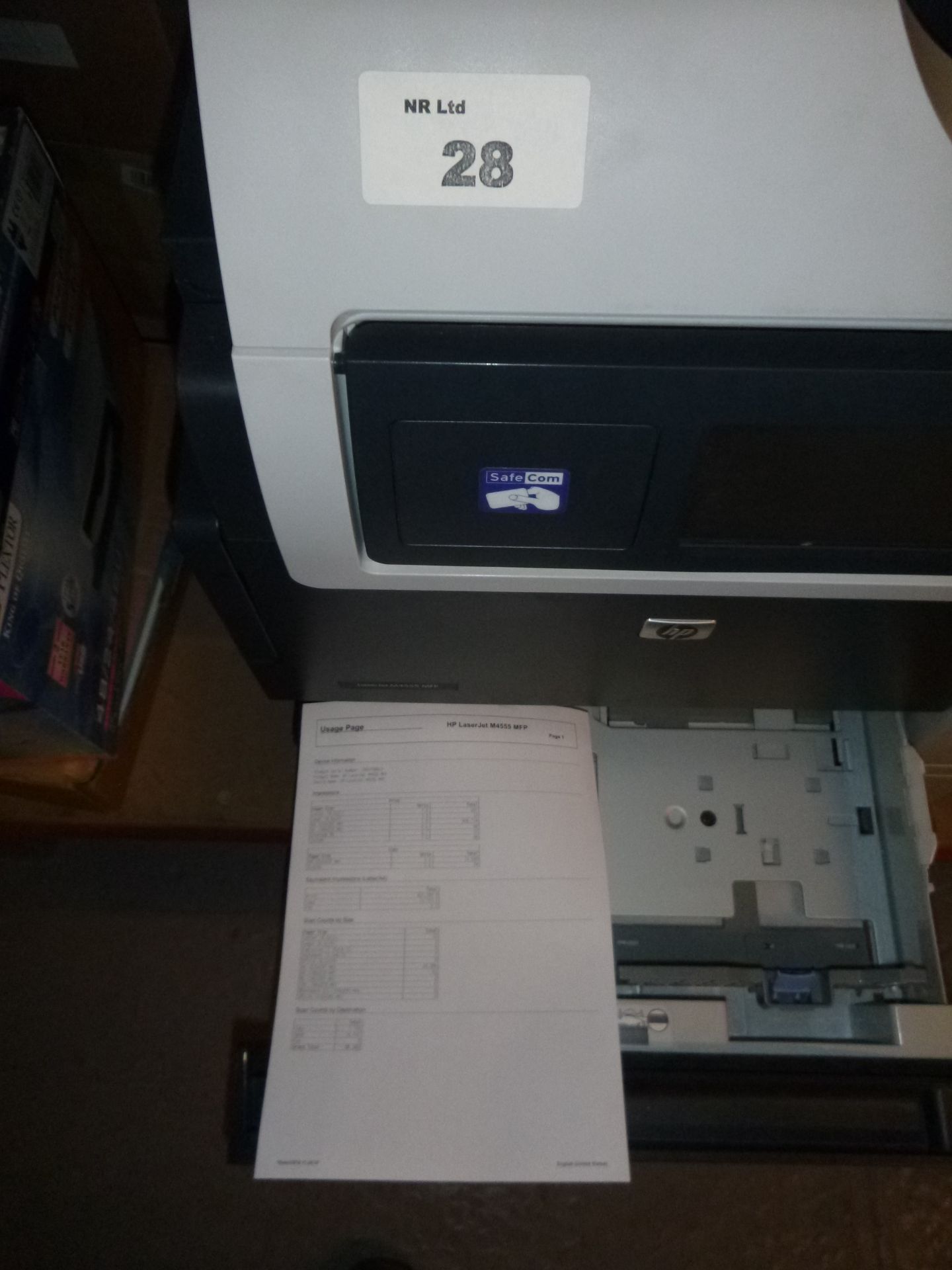 HP LASERJET M4555h MFP PRINTER/SCAN/COPY/FAX 55PPM. 1200 X 1200DPI. WITH TEST PRINT. P/N CE738A - Image 2 of 2