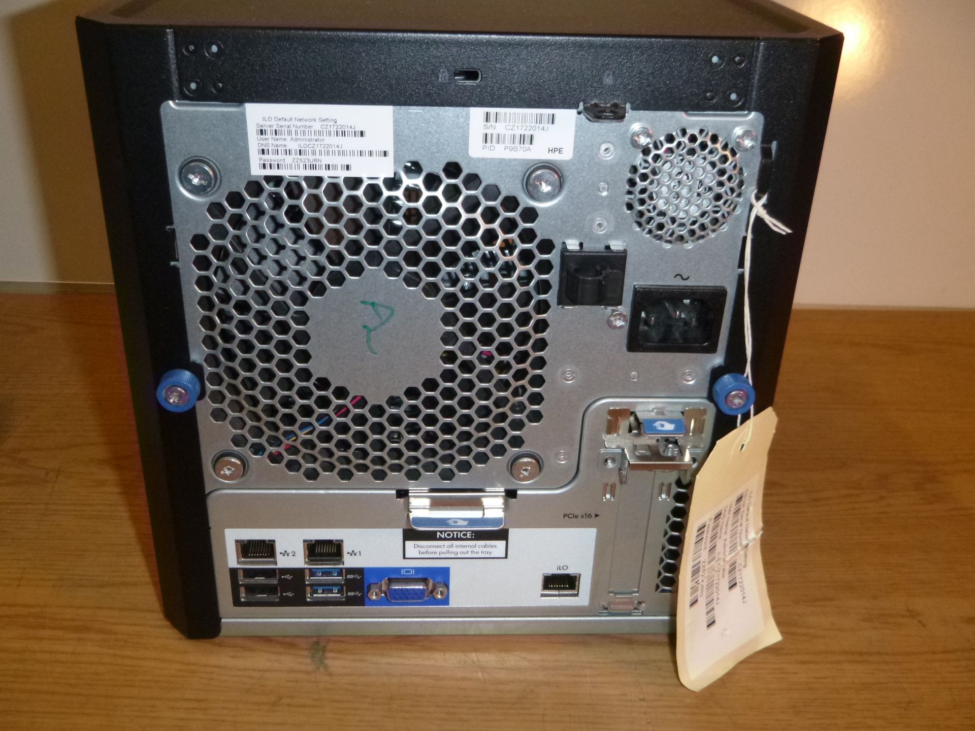 HP MICROSERVER GENERATION 8. CORE i3 3240 3.4GHZ PROCESSOR, 12GB RAM, 2 X 4TB 3.5" SAS HDD'S. CDROM - Image 2 of 3