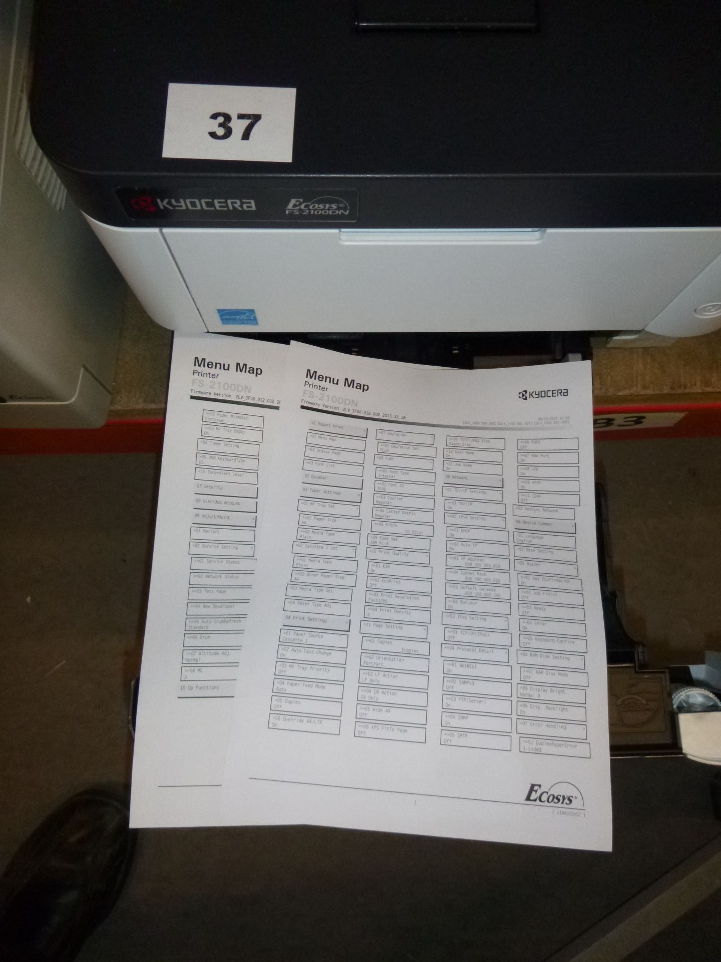 KYOCERA ECOSYS FS2100DN NETWORK LASER PRINTER. WITH TEST PRINT - Image 2 of 2