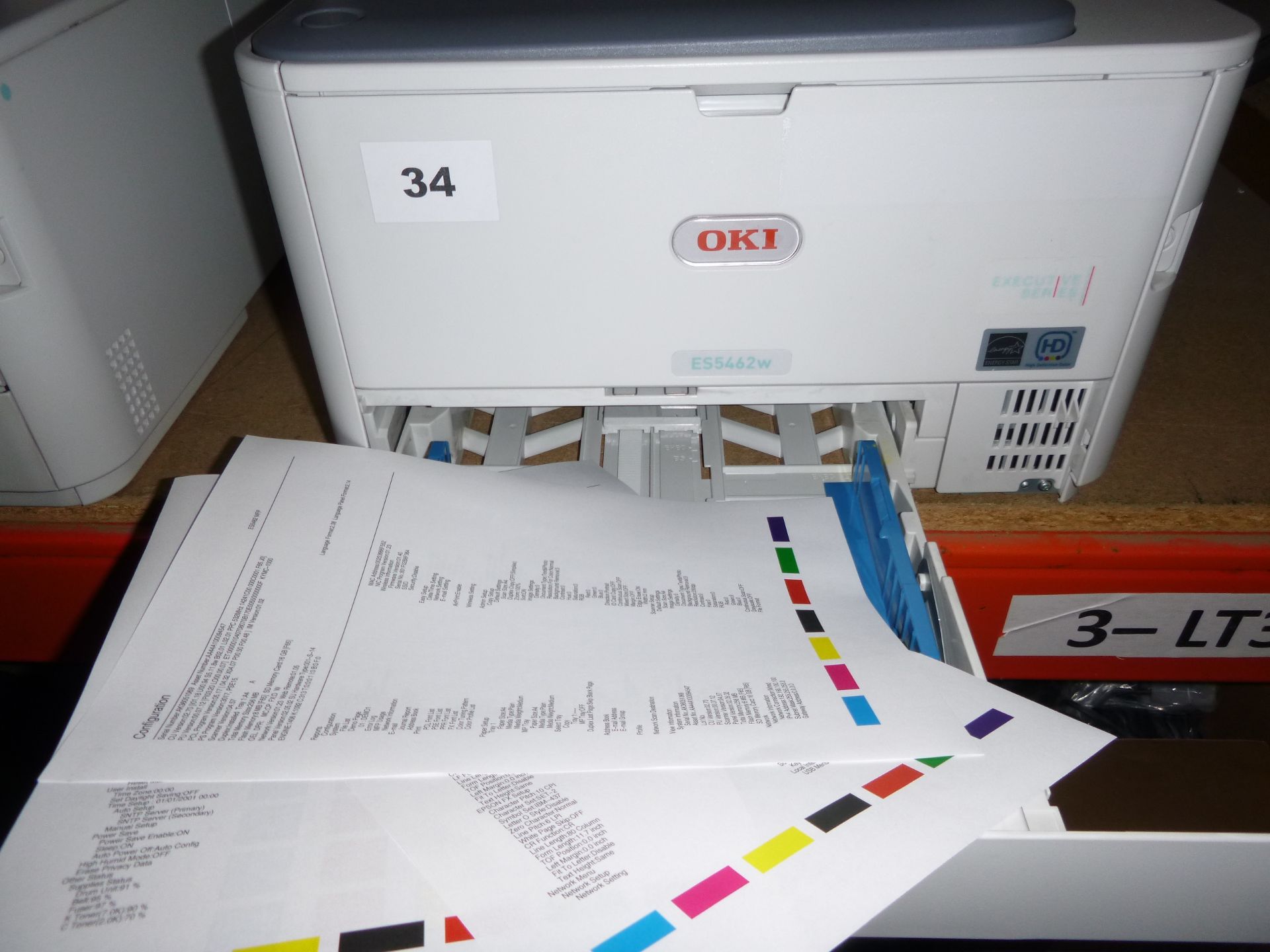 OKI ES5462W HIGH DEFINITION MULTI FUNCTION COLOUR LASER PRINTER. WITH TEST PRINT - Image 2 of 2