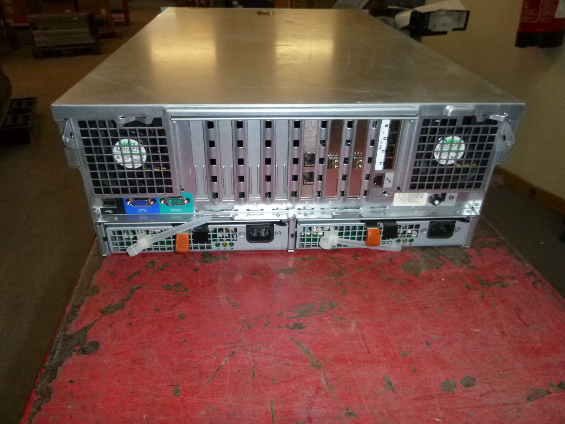 DELL POWEREDGE R900 4U RACKMOUNT FILE SERVER. 4 X QUAD CORE XEON X7350 2.93GHX PROCESSORS. 32GB RAM, - Image 2 of 2