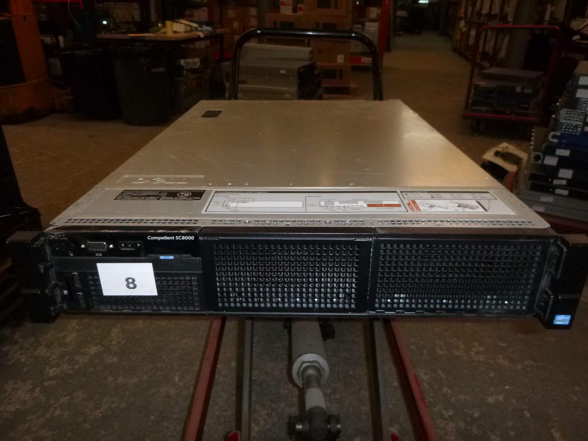 DELL COMPELLANT SC8000 RACKMOUNT STORAGE CONTROLLER. 2U. 2 X XEON E5-2640 6 CORE 2.5 GHZ PROCESSORS.