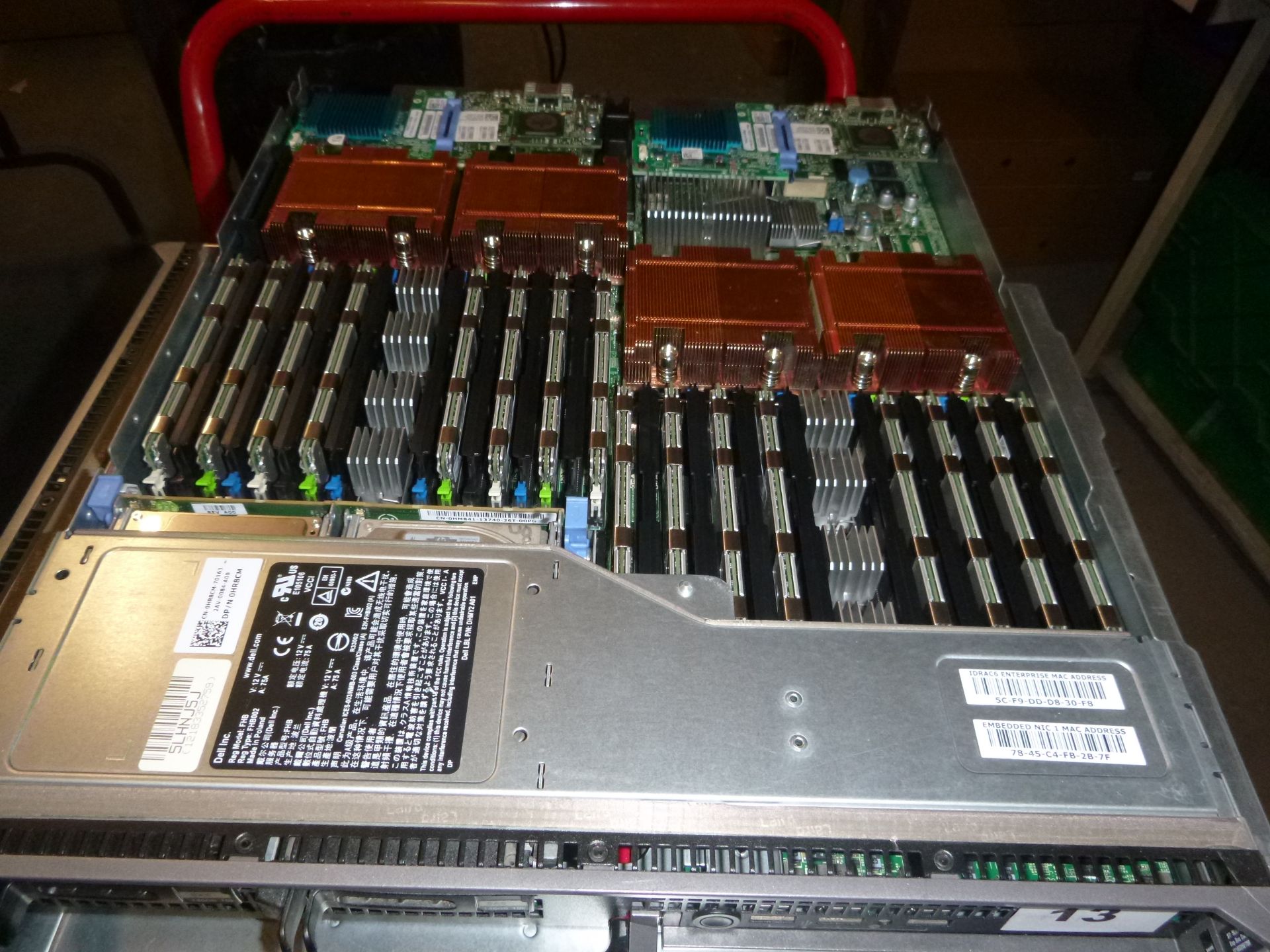 DELL POWEREDGE M910 BLADE SERVER. 4 X 8 CORE E7-4830 2.13GHZ PROCESSORS. 512GB DDR3 RAM (16 X 32GB - Image 2 of 2