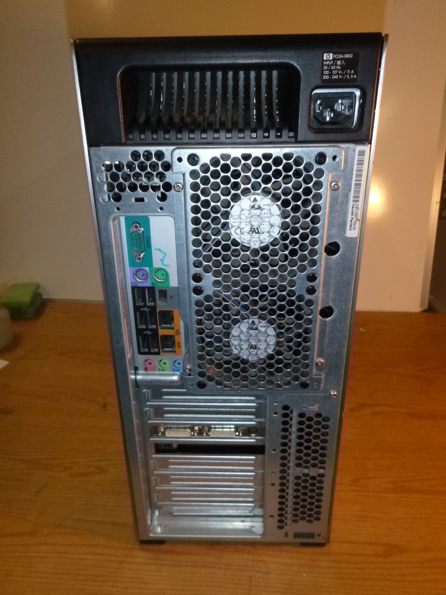 HP Z800 WORKSTATION. XEON QUAD CORE 2.67GHZ PROCESSOR, 8GB RAM, 500GB HDD, CARDREADER, DVDRW. W7 PRO - Image 3 of 3