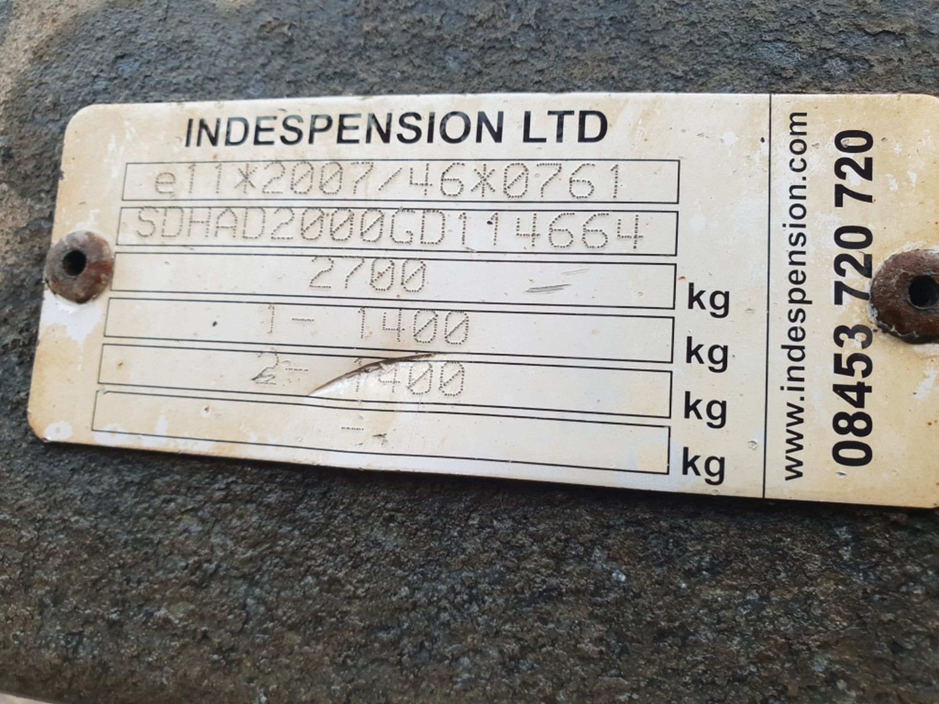 Indespension AD2000 8x4 Mini Digger Plant Trailer - Image 9 of 9