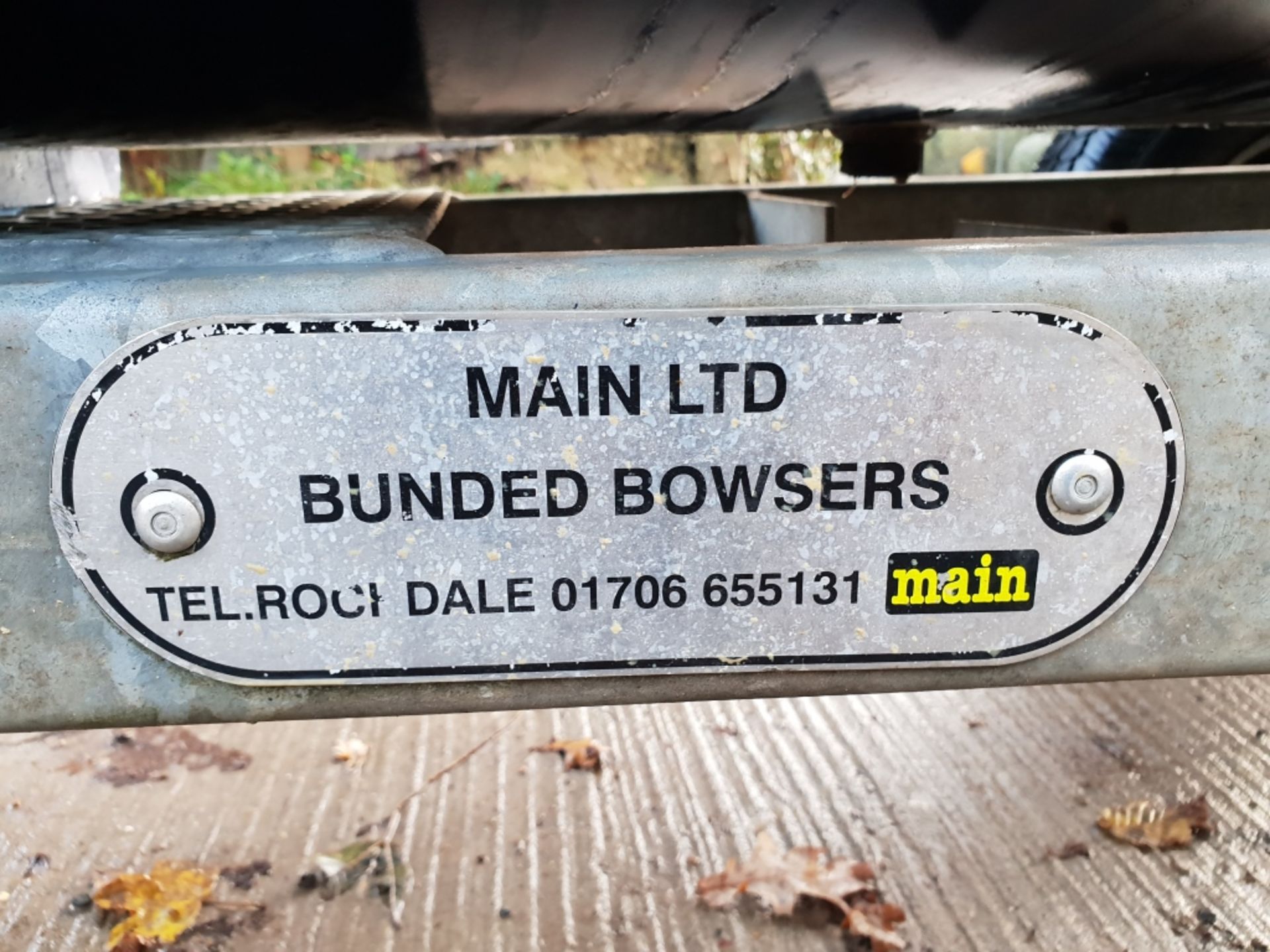 Main 1000 litre Bunded Site Tow Diesel Bowser - Image 6 of 9