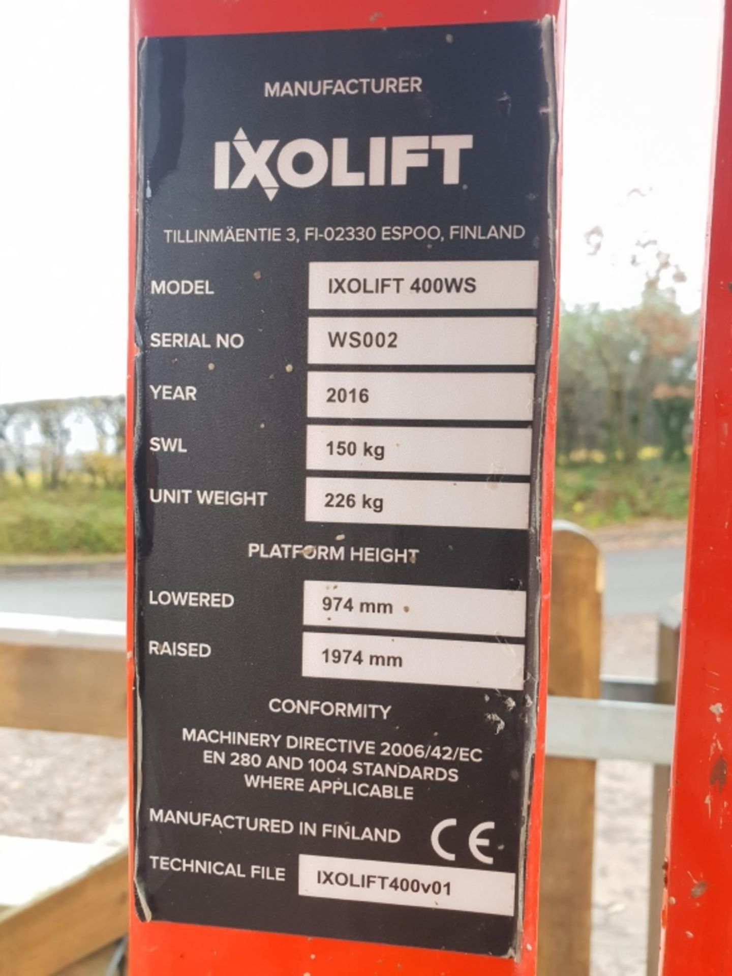 2016 IXOLIFT Access Platform or Ladder Podium - Image 3 of 5