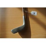 "Antique right handed socket head mallet putter. L