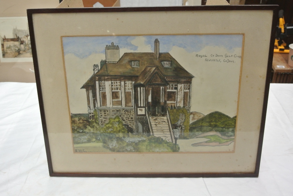 A framed original amatuer painting showing the Roy