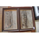 A set of 2 antique framed prints by Michael Brown,