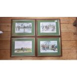 A set of 4 framed prints by Tom Griffiths, showing